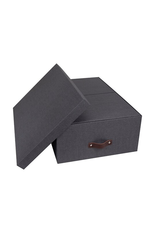 Bigso Box of Sweden zestaw pudełek do przechowywania Inge (3-pack) 8113C6849LEA648 czarny