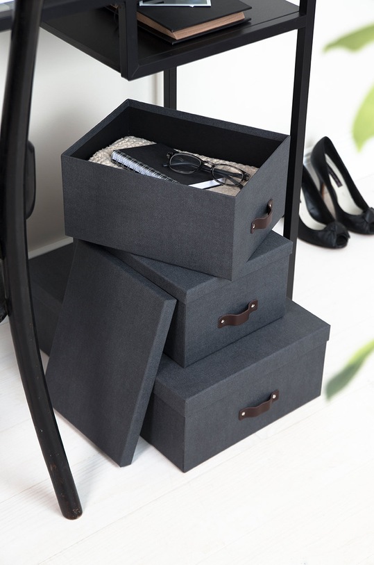 Bigso Box of Sweden zestaw pudełek do przechowywania Inge (3-pack) 8113C6849LEA648