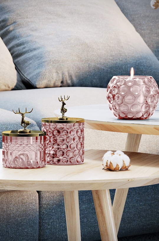 Salon i sypialnia Pojemnik na biżuterię 4251838548639 różowy