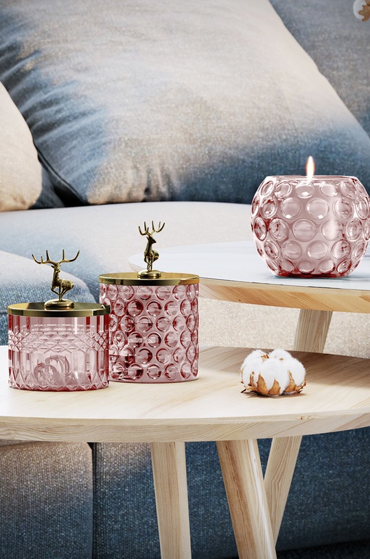 Salon i sypialnia Pojemnik na biżuterię 4251838548660 różowy