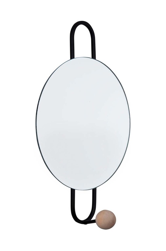 Present Time lustro ścienne z wieszakiem PT3612BK czarny AA00