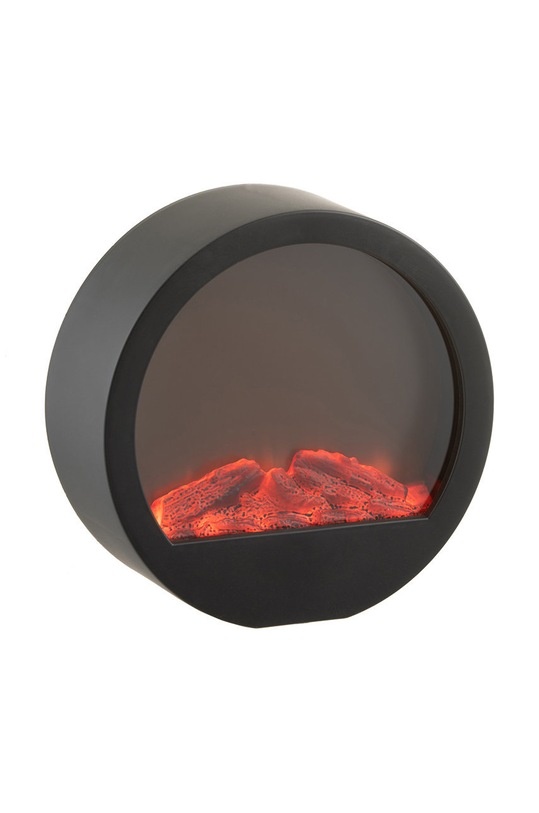 J-Line sztuczne palenisko z podświetleniem LED 95665 czarny AA00