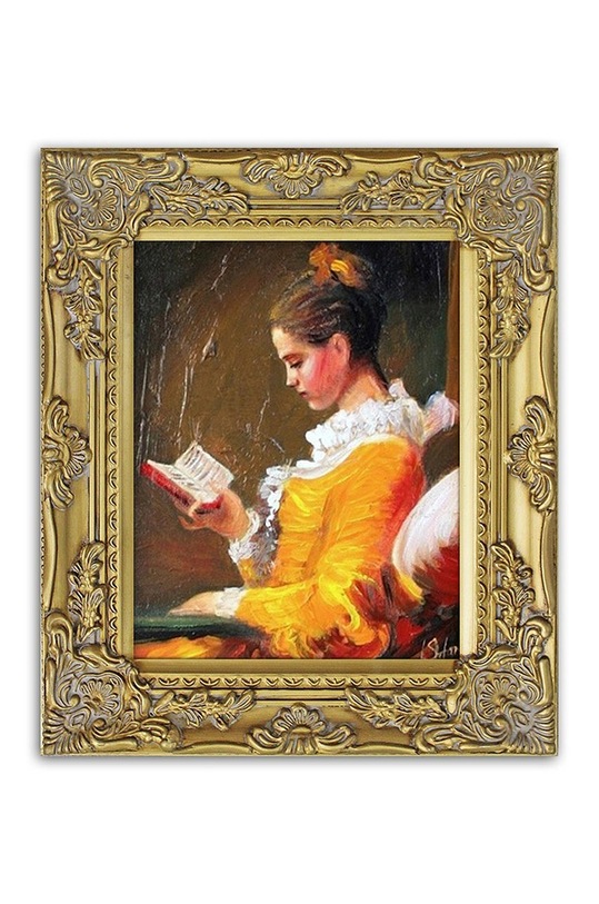 Obraz olejny w ramie Jean Honore Fragonard Young Girl Reading multicolor 70002