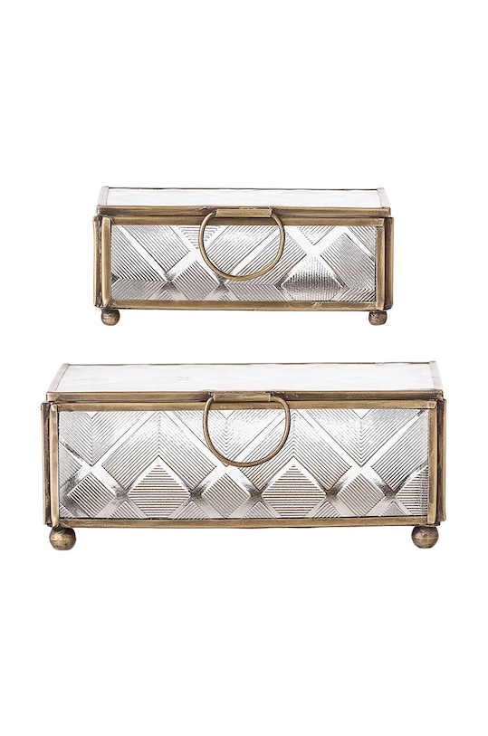 Bloomingville zestaw szkatułek (2-pack) żółty 48807716