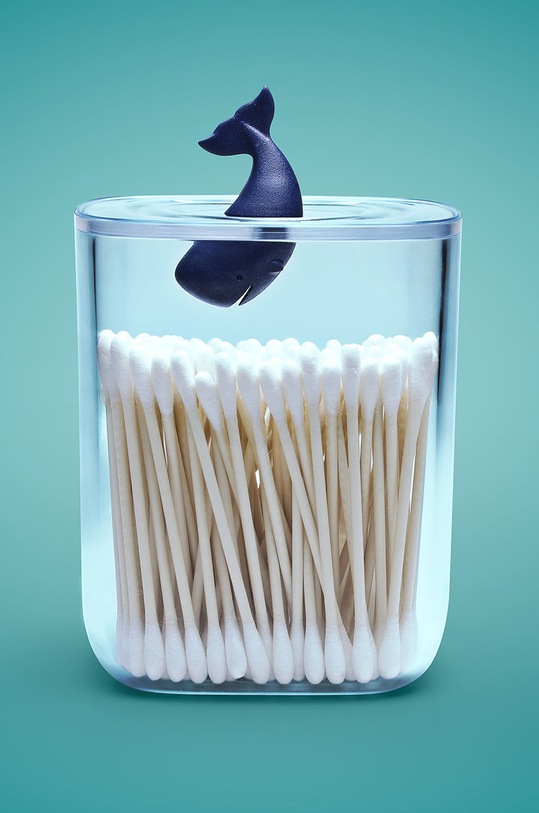 Qualy емкость для ватных палочек 10329.CL.BU голубой AA00