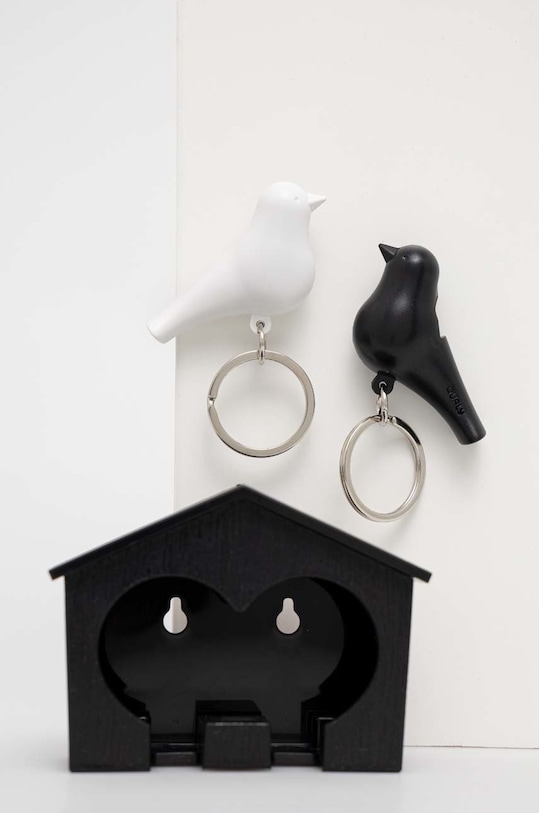 Σαλόνι και υπνοδωμάτιο Qualy κρεμάστρα κλειδιών 10124.BK.WH.BK πολύχρωμο