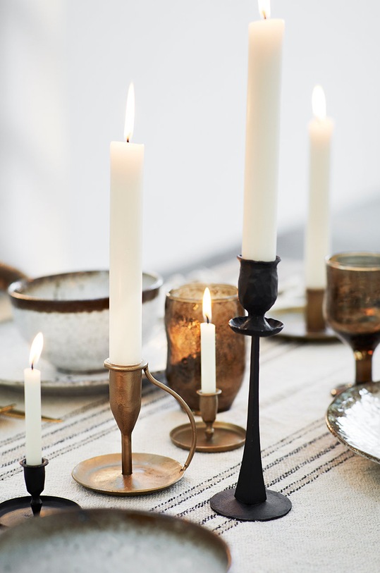 Living și dormitor Madam Stoltz set de sfeșnice (2-pack) MSD20S.5.6BL negru