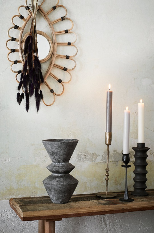 Madam Stoltz set de sfeșnice (2-pack) negru MSD20S.5.6BL