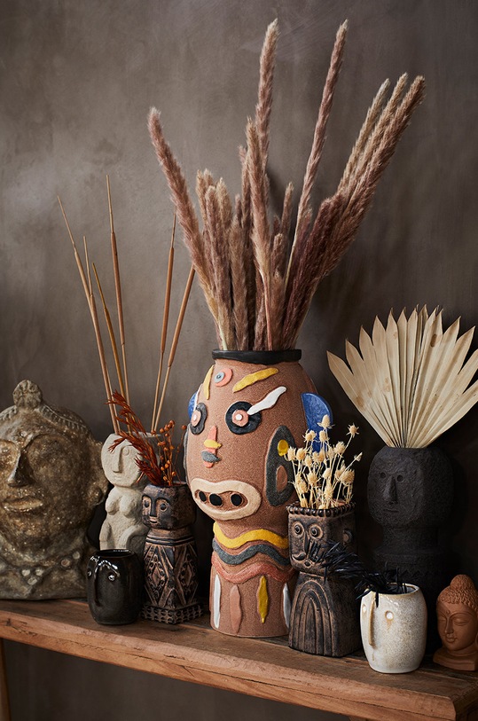 Madam Stoltz Dekorativní váza hnědá YT21C587