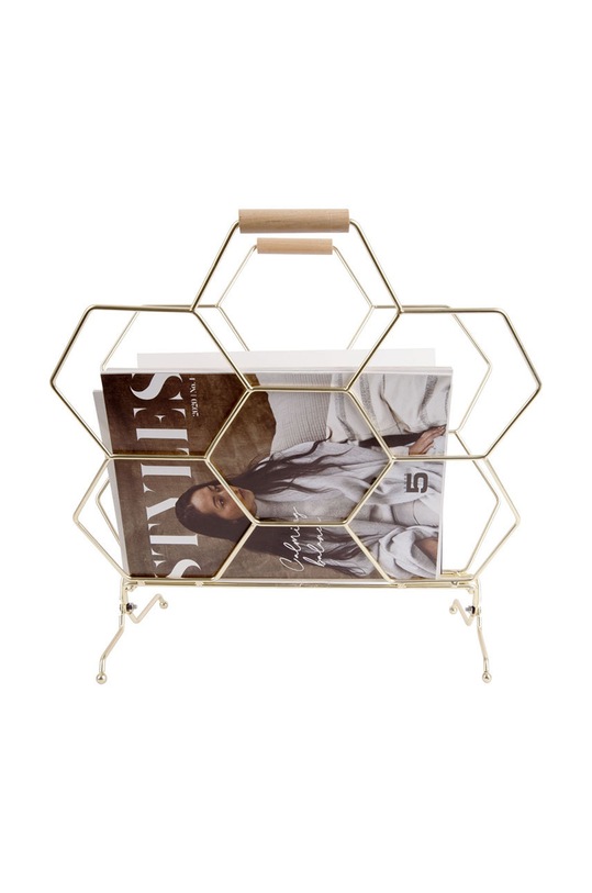 Dnevna soba in spalnica Nosilec za časopis Present Time PT3614GD rumena