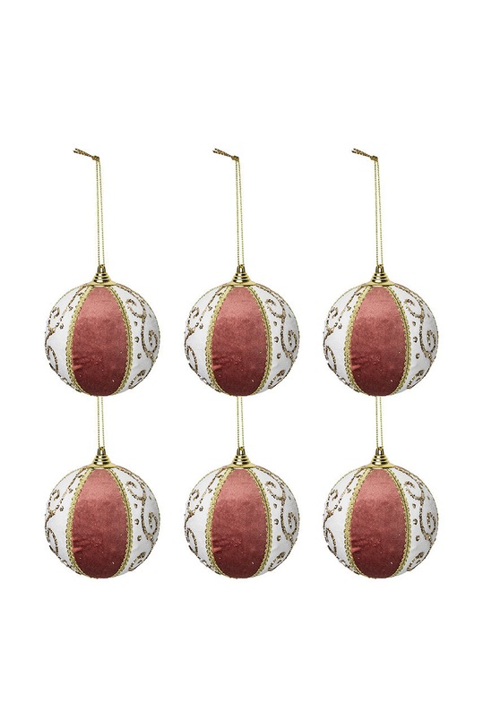 Zestaw bombek choinkowych 6-pack różowy 122688