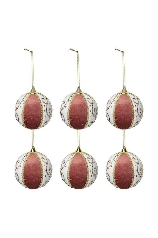 Zestaw bombek choinkowych 6-pack różowy 122688