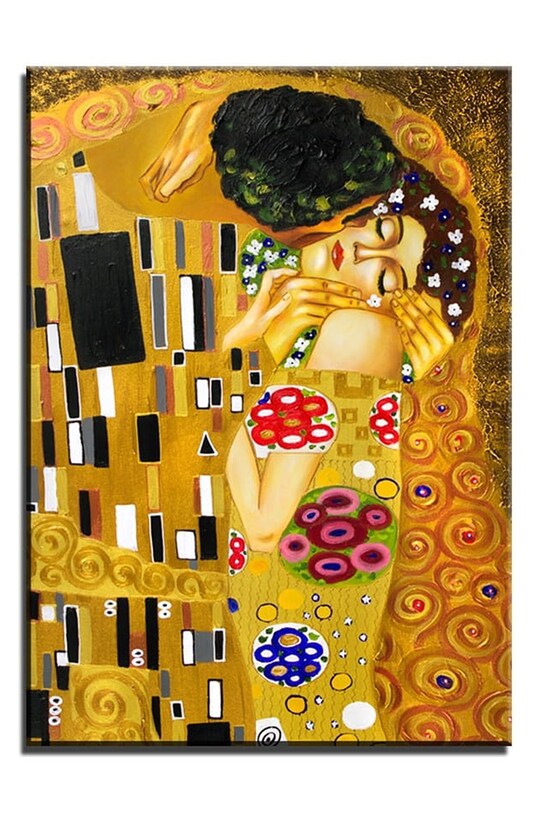 Ελαιογραφία Gustav Klimt Kiss πολύχρωμο 155536
