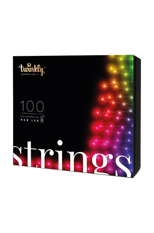 Twinkly lumini inteligente pentru pomul de Crăciun 100 LED RGB 8mb TWS100STP.BEU negru