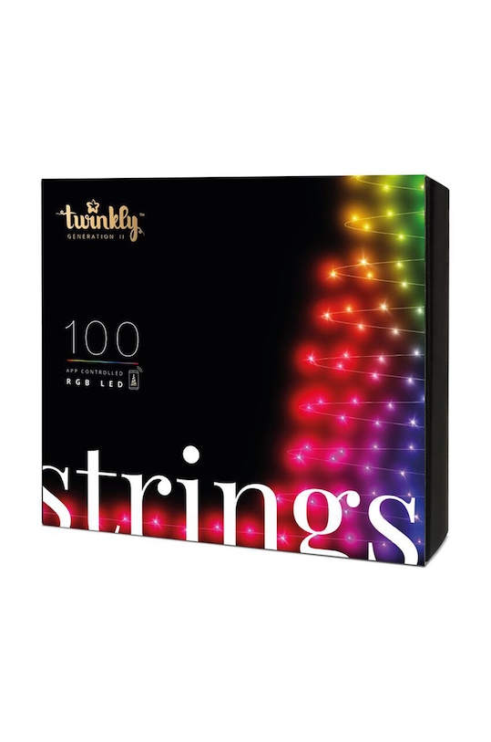 Twinkly inteligentne lampki choinkowe 100 LED RGB 8mb TWS100STP.BEU czarny