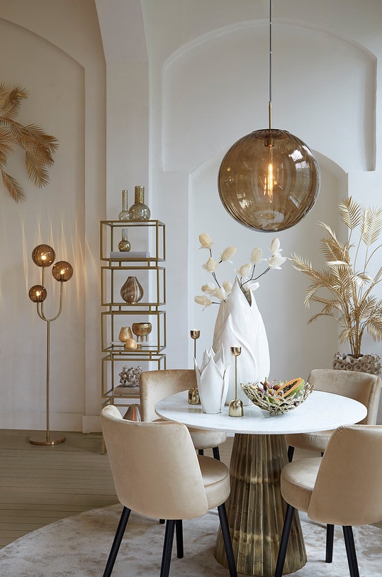 Всекидневна и спалня Декоративна ваза Light & Living Tulipa 5806526 бежов