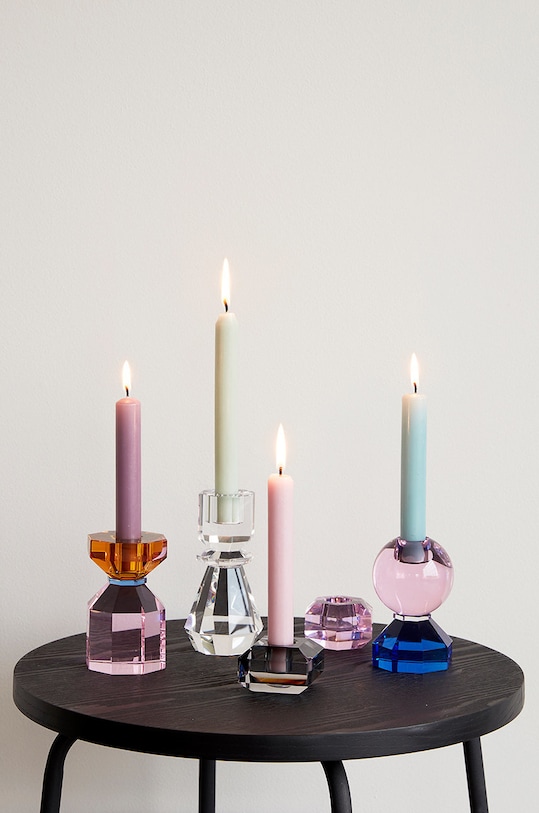 Dekorativní svícen Hübsch Gem 340907 modrá AA00