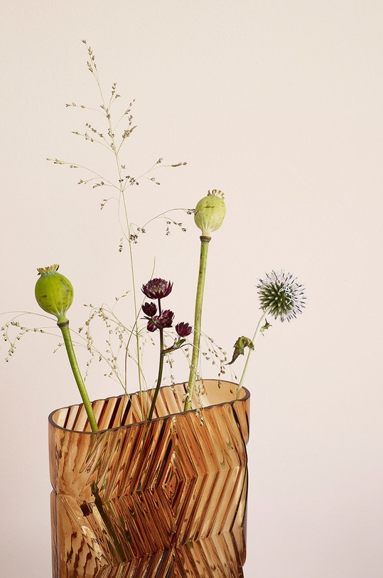 Hübsch vaza decorativa Ivy 660805 galben AA00