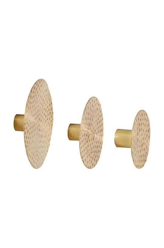 Hübsch zestaw wieszaków Flint Hooks 3-pack żółty 991318