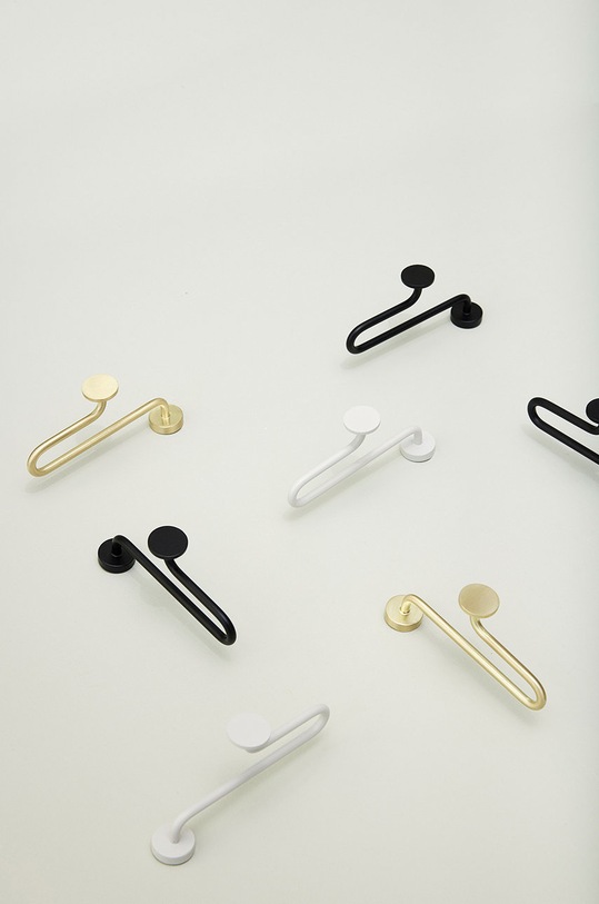 Настінна вішалка Hübsch Swing 991513 жовтий AA00