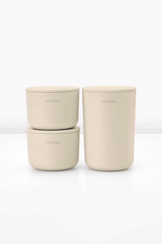 Σετ δοχείων αποθήκευσης με καπάκι Brabantia 3-pack 223501 μπεζ AA00