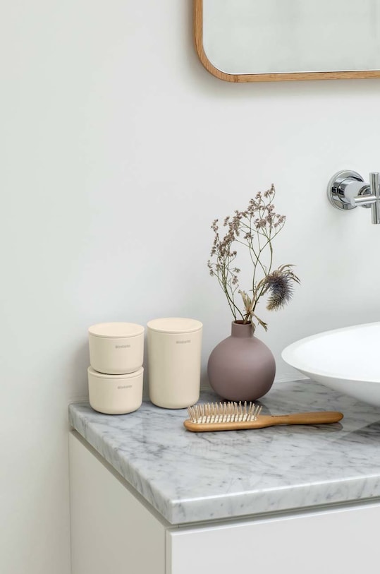 Μπάνιο Σετ δοχείων αποθήκευσης με καπάκι Brabantia 3-pack 223501 μπεζ