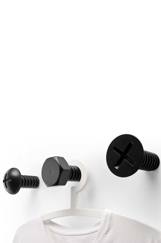 Qualy zestaw wieszaków ściennych 3-pack QL10064.BK multicolor AA00