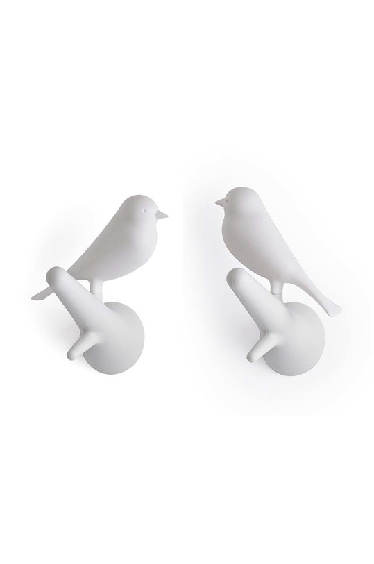 Вітальня та спальня Настінна вішалка Qualy Hook Sparrow 2-pack QL10067.WH.WH барвистий