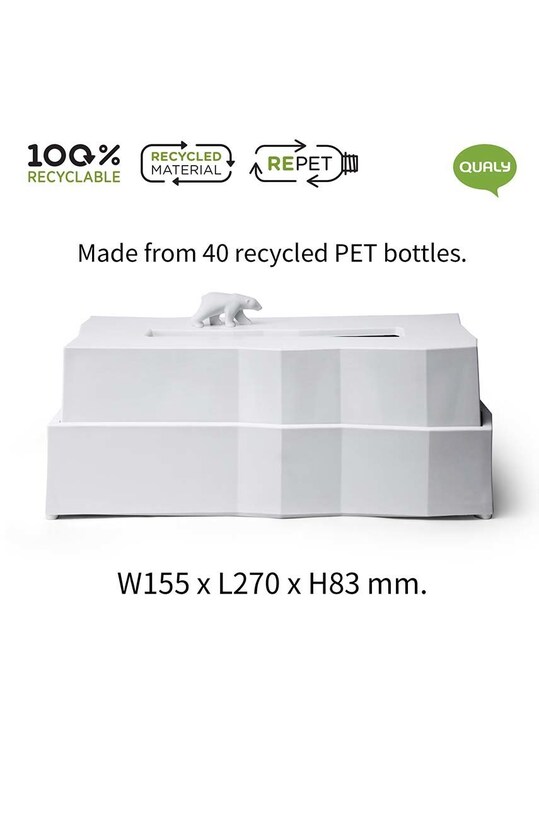 Salon i sypialnia Qualy pojemnik na chusteczki QL10343.WH multicolor
