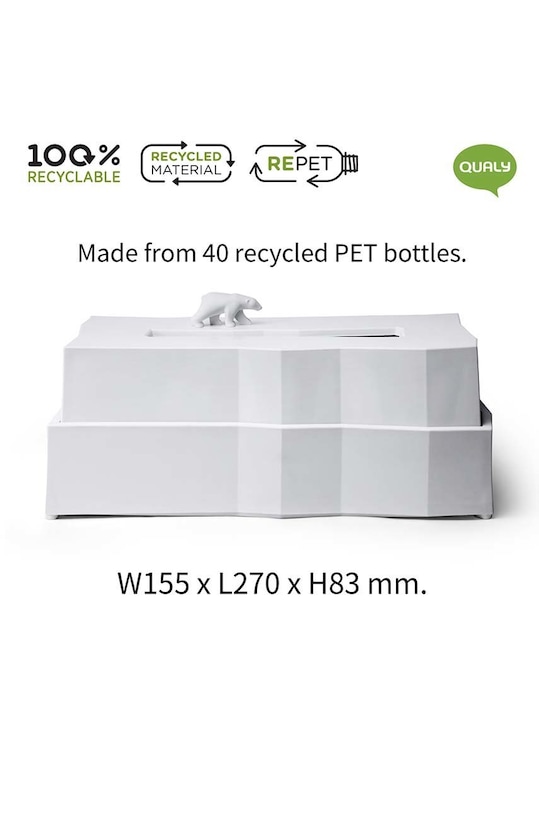 Obývacia izba a spálňa Nádoba na hygienické vreckovky Qualy QL10343.WH viacfarebná