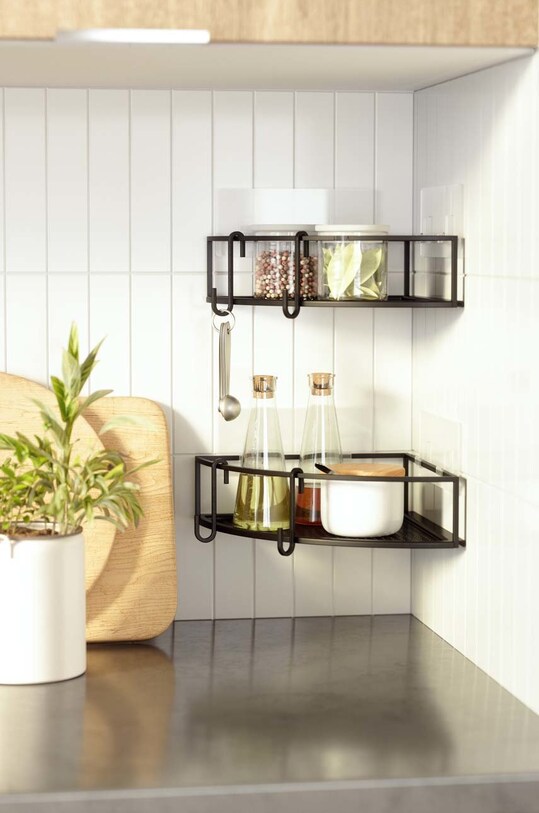 Sada rohových sprchových políc Umbra 2-pak 1018616.040 čierna AA00