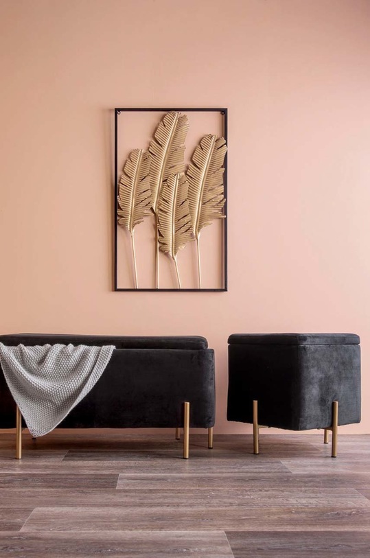 Present Time dekoracja ścienna PT3454 żółty AA00