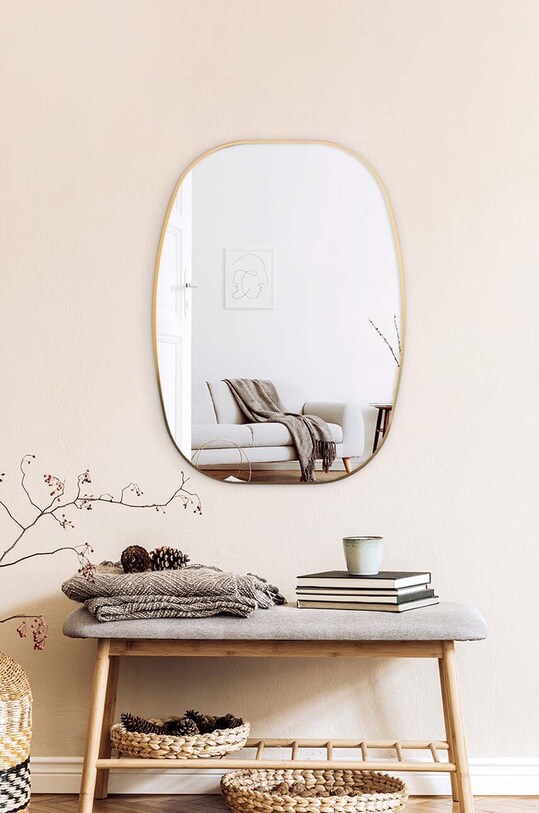 Lustro ścienne 60 x 90 cm VINTAGE6090.Z żółty AA00