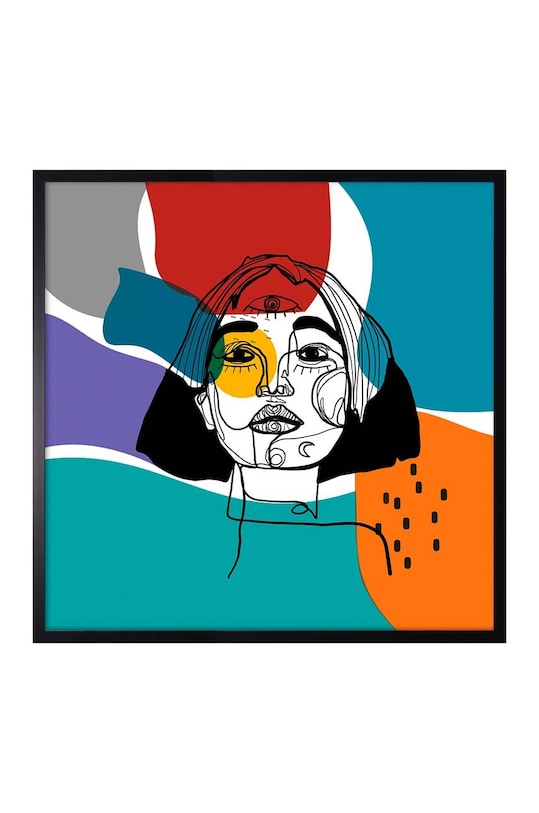 Reprodukcja na papierze w ramie 70x70 cm multicolor 1549201.5322