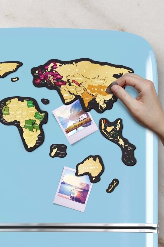 1DEA.me kaparós térkép Travel Map Magnetic World többszínű MG
