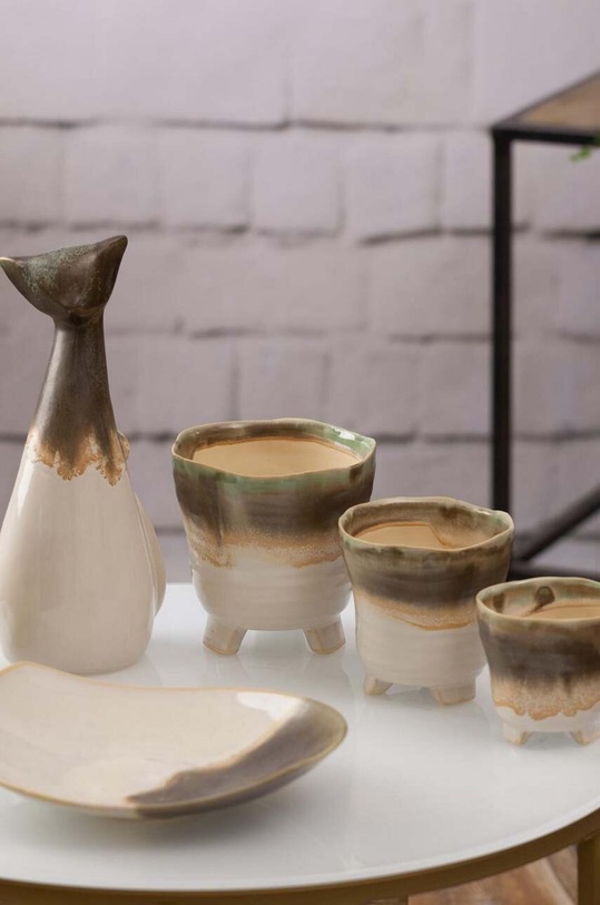 Osłonka na doniczkę 402304 beżowy AA00