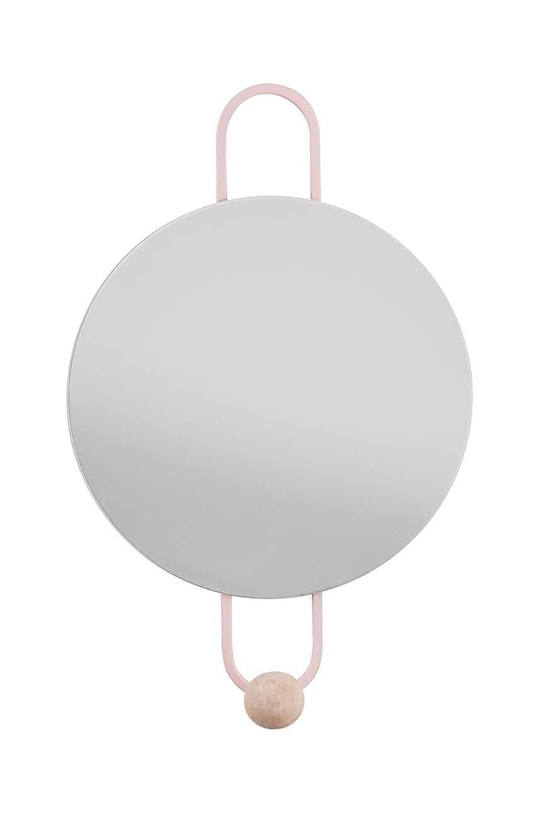 Zidno ogledalo s vješalicom Present Time roza PT3612PI