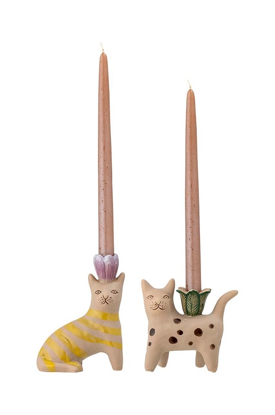 Bloomingville set de sfeșnice Mamie 2-pack 82058194 maro AA00
