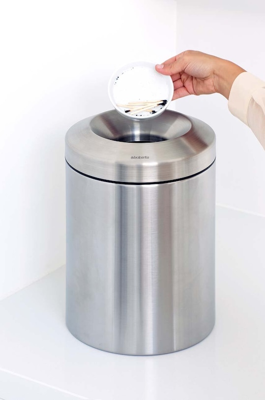 Brabantia kosz na śmieci samogaszący Matt Stell 7 L 378942 szary AA00