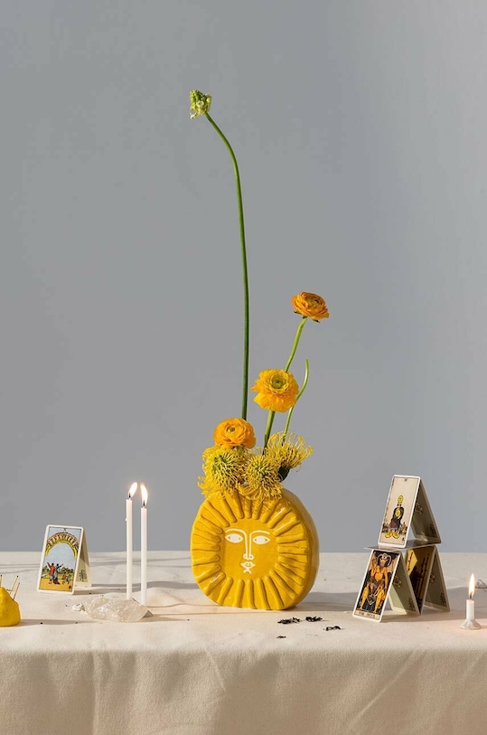 Salon i sypialnia DOIY wazon dekoracyjny Sun DYVASUNYE żółty