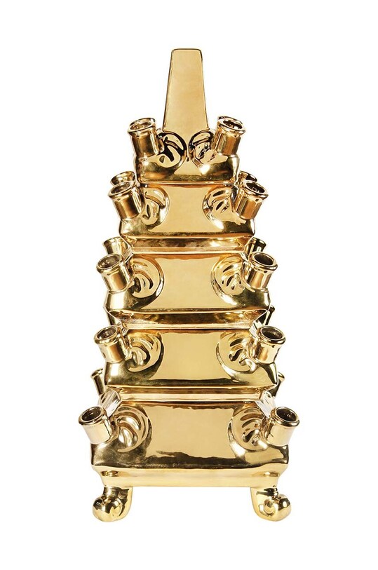 &k amsterdam wazon dekoracyjny Layer żółty 12858.02