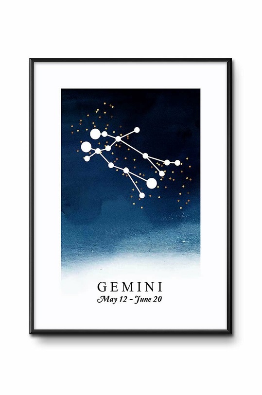 Reprodukcja na papierze w ramie 31x41 cm author unknown multicolor 160628