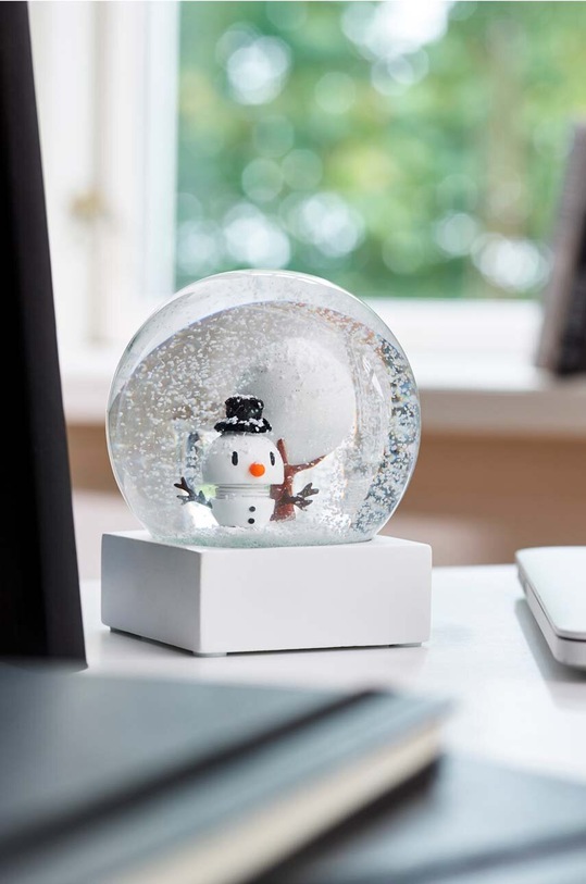 Living și dormitor Hoptimist minge decorativă Snowman Snow Globe L 26634 alb