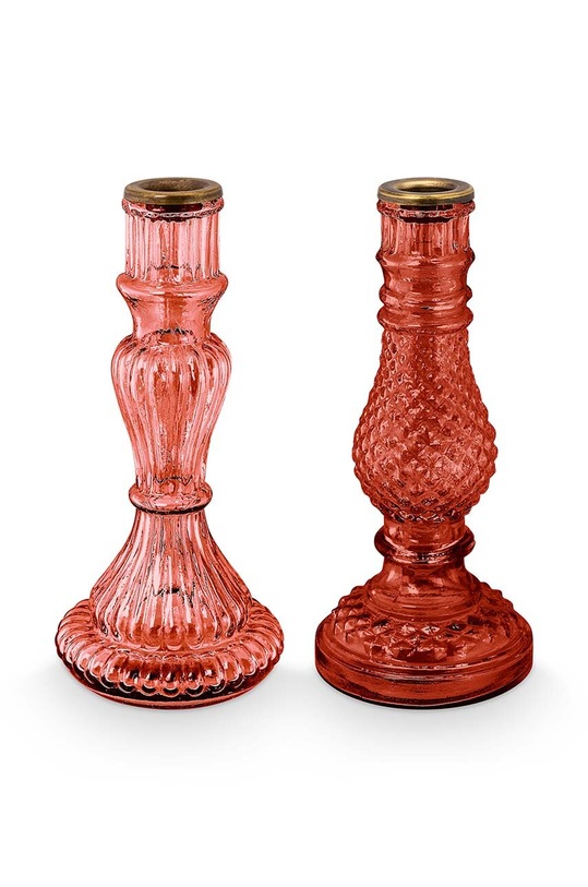 Pip Studio zestaw świeczników Glass Pink 2-pack multicolor 51.092.099