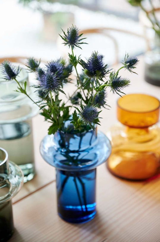 Ukrasna vaza Lyngby Amber 23564. plava