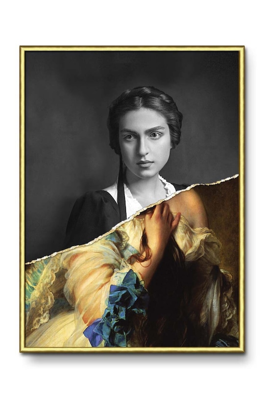 Настенная декорация на бумаге в рамке мультиколор 162163