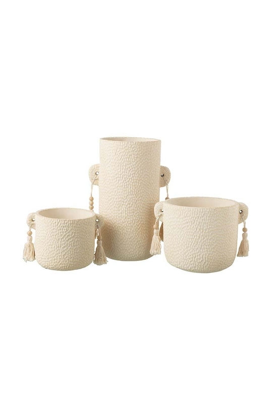 Горшок J-Line Tassel Ceramic Cream 34271. бежевый AA00