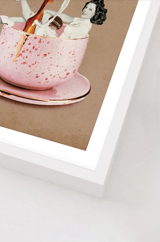 Настінна декорація в рамі home & lifestyle Dama W Kawie Retro AN0039. барвистий AA00