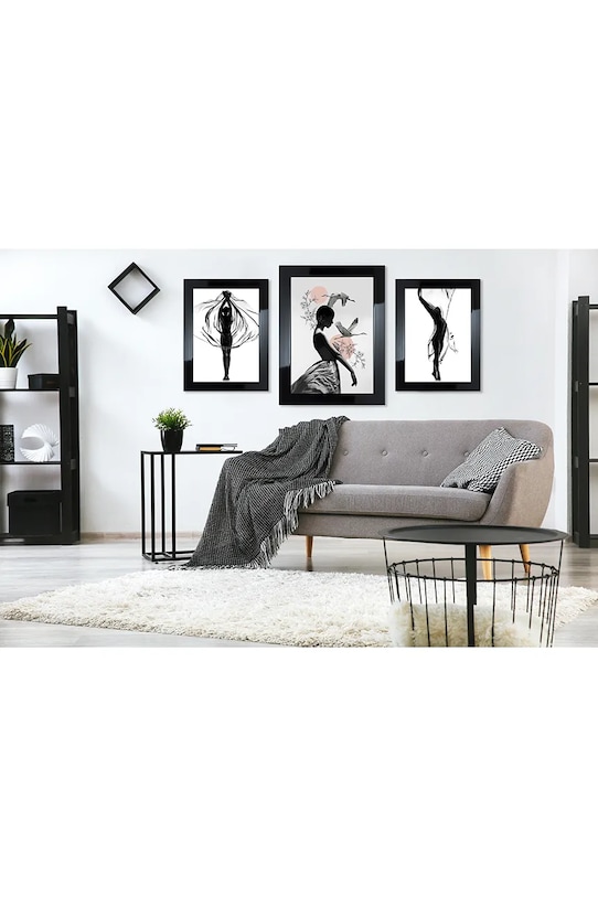 Obývací pokoj a ložnice Nástěnná dekorace v rámu home & lifestyle Kobieta i Dzikie Gęsi AN0041. vícebarevná