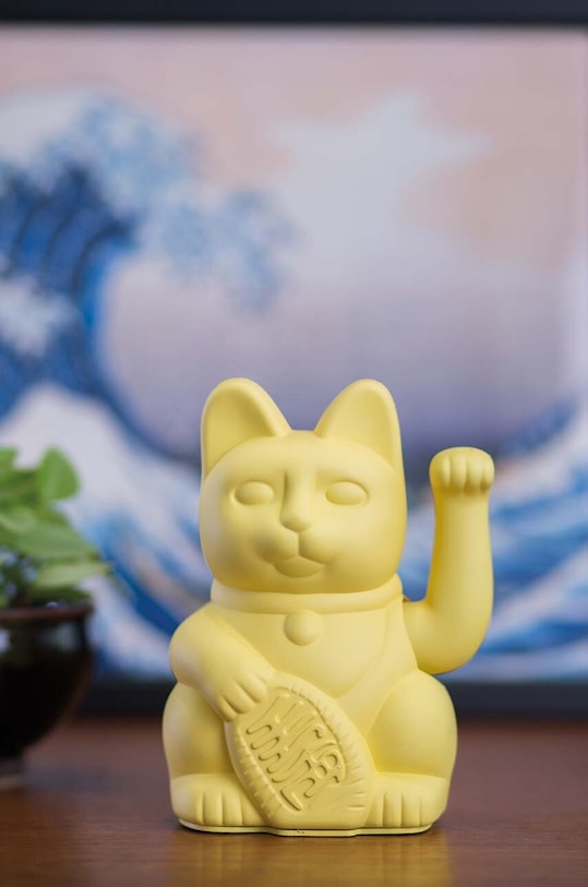 Donkey decorație Lucky Cat 330431 galben AA00